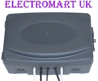 OUTDOOR WASSERDICHT 13A STROMANSCHLUSS STECKDOSE BOX IP54 BEWERTET ABSCHLIESSBAR