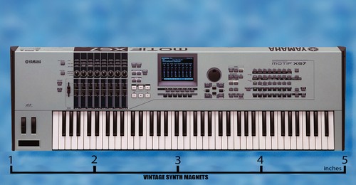 YAMAHA MOTIF XF XS ES 6 7 8 white SYNTHESIZER refrigerator magnet - Picture 11 of 17