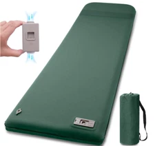 Electric Self-Inflating Camping Mattress - Fast Inflation 4-Season w/ Pillow NEW