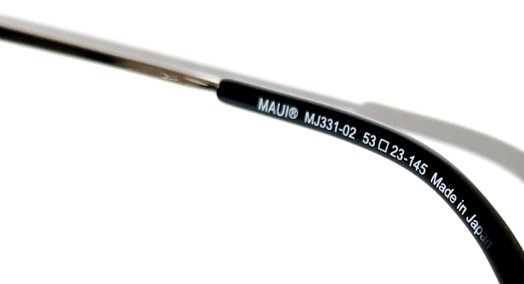 NEW Maui Jim HUNAKAI Gloss Black & Silver POLARIZED Grey  display picture 2