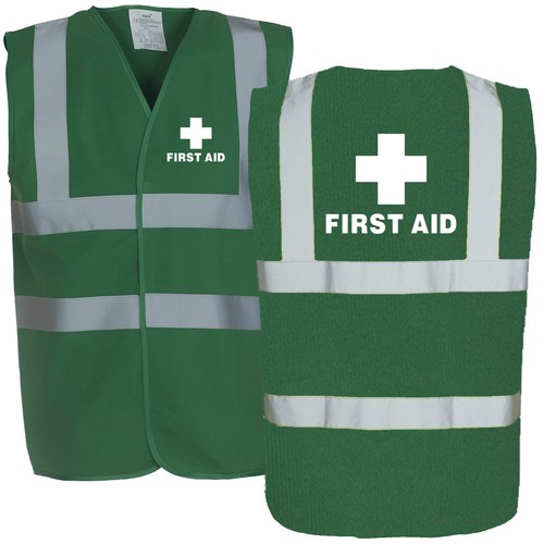 Printed Green Hi Viz Safety Vest 