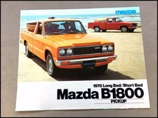 1978 Mazda B1800 Pickup Truck Vintage Original Car Sales Brochure Folder