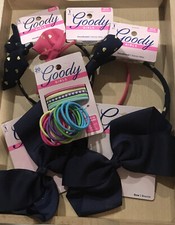 LOT OF 6 Goody Girl's Elastics Ponytail Holders Headbands  Bows