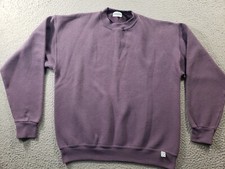 Vintage Discus Athletic Sweatshirt Mens Medium Purple Fleece Stretch Made In USA