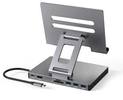 iPad Pro USB C Hub Stand, Adapter for iPad Pro M4 M2 M1 13 12.9 11 Inch iPad ...