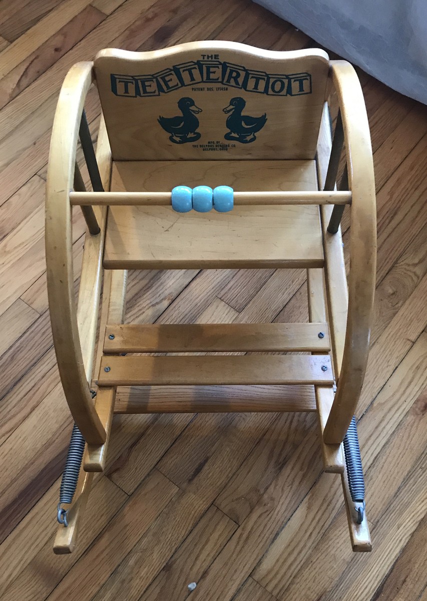 Vintage The Teetertot for Children Mfg by Delphos Bending Co. Wood