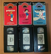 ALL-STAR CARTOONS VIDEO Vol. 2, 5, 7 VHS Lot: Popeye, Betty Boop, Casper