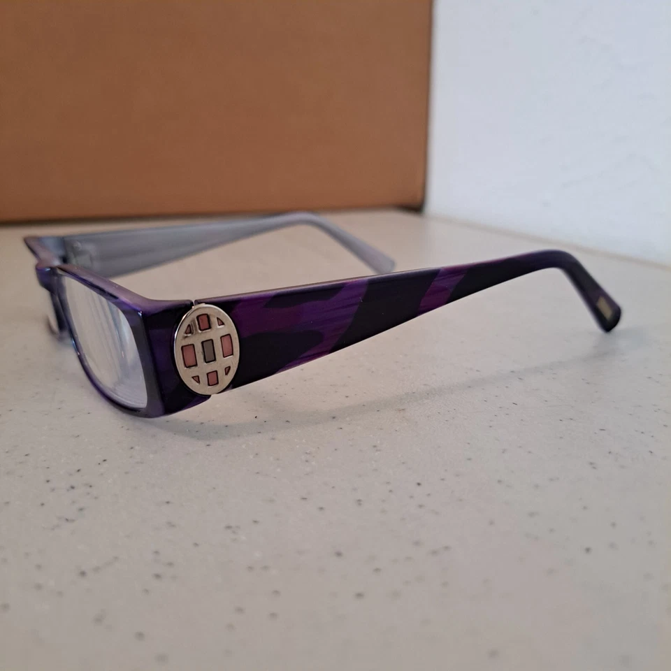 Gafas de lectura Foster Grant +1,50 Suzanna TG0910 negro púrpura ovalado R-62 Foto 2 de 4