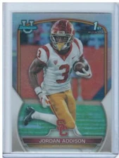 Jordan Addison 2022 Bowman University Chrome #36 Refractor USC Trojans