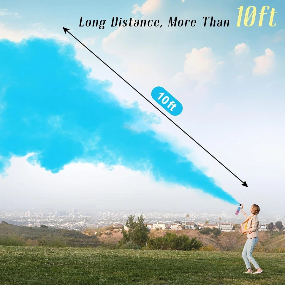 Paquete de 4 extintores grandes reveladores de género para bebé ideas de revelación de género decoración de fiesta Foto 4 de 4