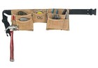 CLC I370X3 Suede Leather 8-Pocket Heavy-Duty Tool Work Belt Apron Tan Medium