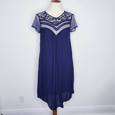 Xhilaration NWOT Blue and Lace Shift Dress Size Small