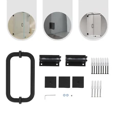 Shower Hardware Accessories Bathroom Glass Door Fixing Fittings W/Hinges,Handles