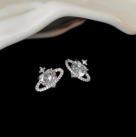 HüBsche Ohrringe Schmuck Herz Zirkonia Ohrstecker WeißGold Plattiert (Vergoldet)