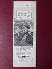1/1949 PUB WILLIAMSON AIR SURVEY EQUIPMENT CAMERA MT WADDINGTON BC ORIGINAL AD