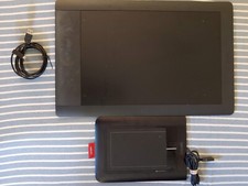 UNTESTED Lot of 2 Wacom tablets for parts Wacom Intuos PTH-850  Bamboo CTH-460