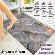 Super Absorbent Bath Mat Marble Quick Dry Diatomaceous Non Slip Floor Rug Carpet