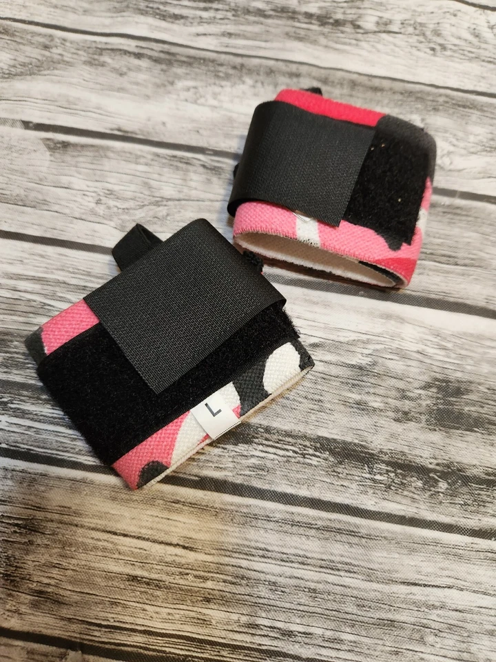 Muñequeras/correas de elevación nórdicas - camuflaje rosa Foto 3 de 4