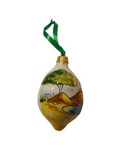 Palline di Natale Napoli limoni fatte e dipinte a mano in ceramica
