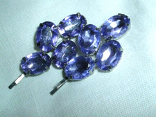 2 Purple Amethyst Lucite Hair Bobby Pins New w Tag