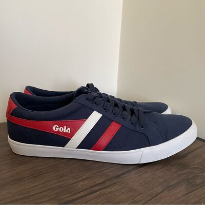 Gola Varsity Classic CMA331 Low Top Men's Size US 13 Navy Red & White Sneakers