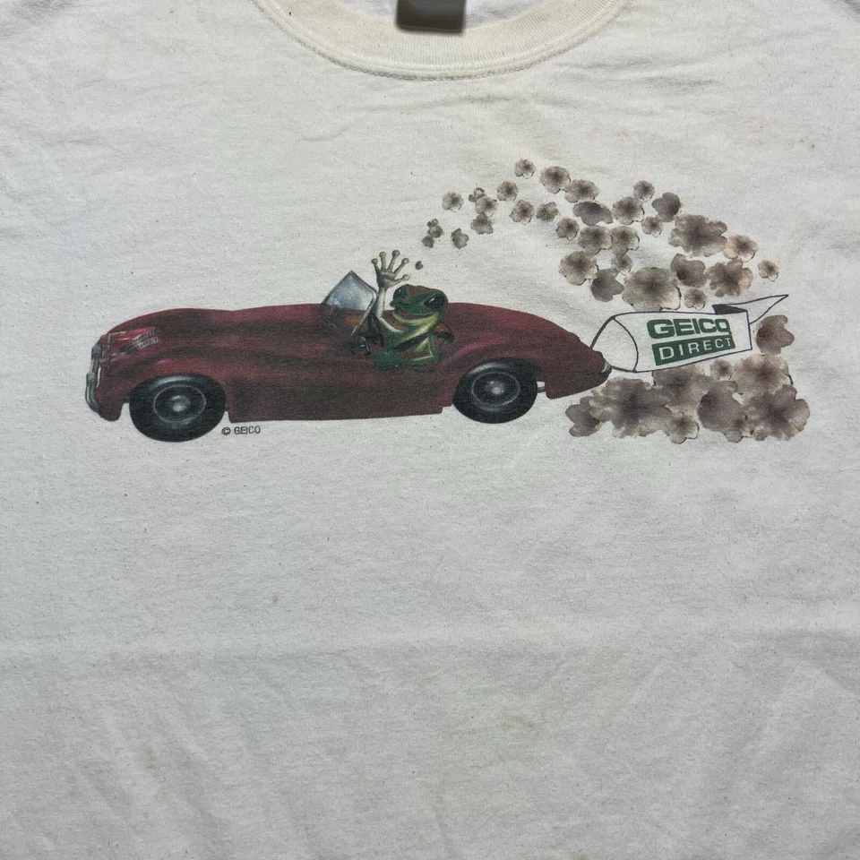 Vintage Geico Direct Insurance Lizard Logo Promo Graphic T Shirt Mens Size 2XL - Image 2 of 4