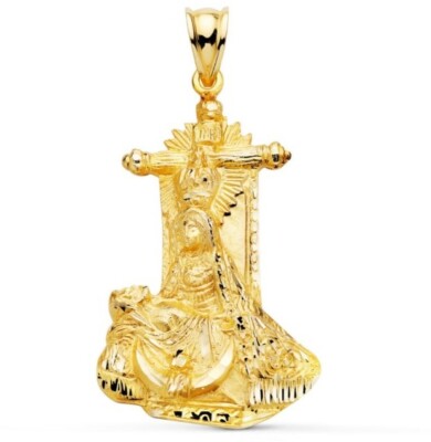Colgante Oro 18k 750 mls. Virgen De Las Angustias 34 X 22 MM. 8,35 Gramos