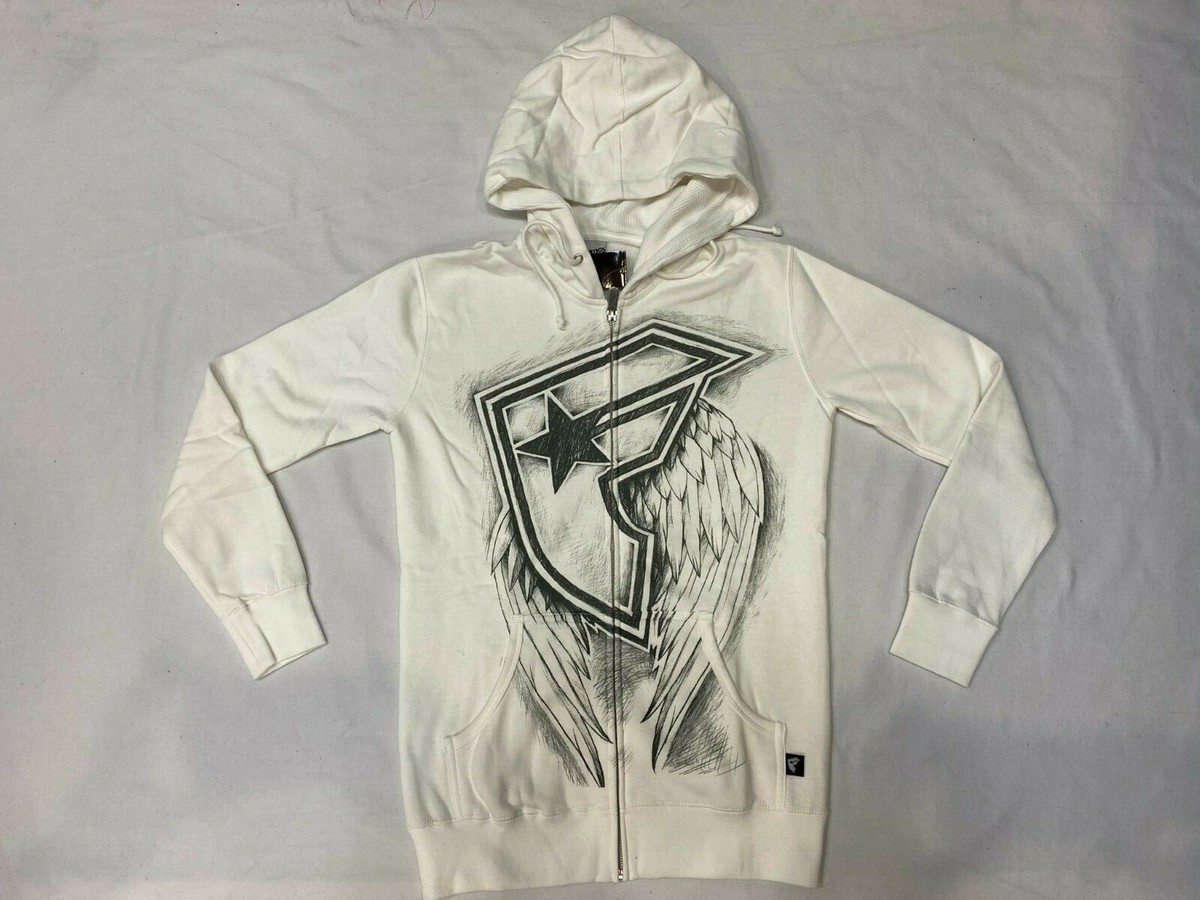 FAMOUS STARS STRAPS ANGELS WHITE LADIES ZIPPER HOODIE eBay