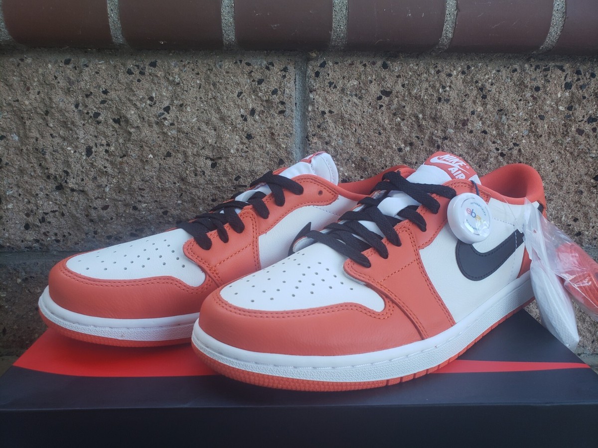 Air Jordan 1 Low OG Starfish Shoes Men's Size 11.5 Orange / Black