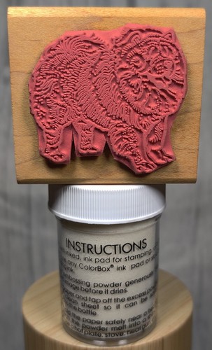 Chow Chow Dog Rubber Stamp & Powder - The Stamp Pad Co. Big Lake, MN. 2.2 X 2 In - Picture 2 of 5