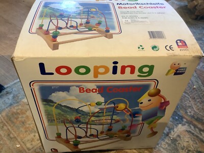 Motorikschleife Holz Achterbahn Perlenlabyrinth Spielzeug Frühes Lernen Aktivität Spielzeug