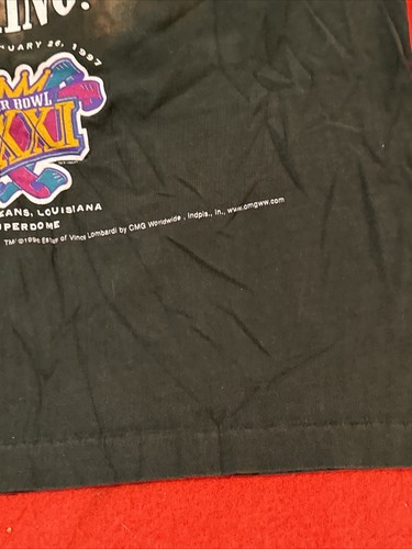 Vince Lombardi Vtg Green Bay Packers T Shirt Super Bowl XXXI Single Stitch XL 97 - Picture 12 of 14