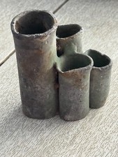 Vintage Lead Flower Frog Metal Flower 4 Tube / Various Heights