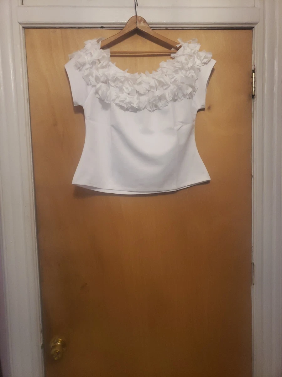 Ashley stewart white blouses cheap