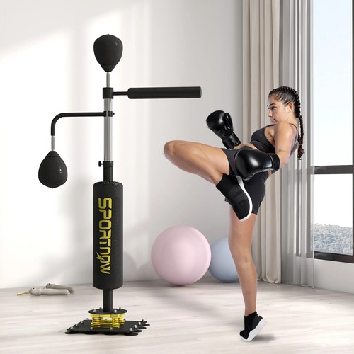 Boxing Bag, Freestanding Punching Bag, with Reflex Bar, Speed Balls, - Picture 2 of 11