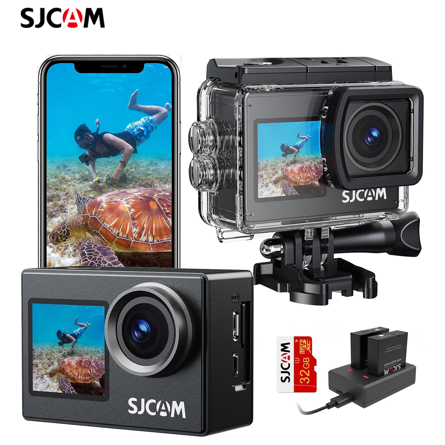 4K  Action Camera Dual Screen EIS Touchscreen Remote Control WiFi Waterproof-image