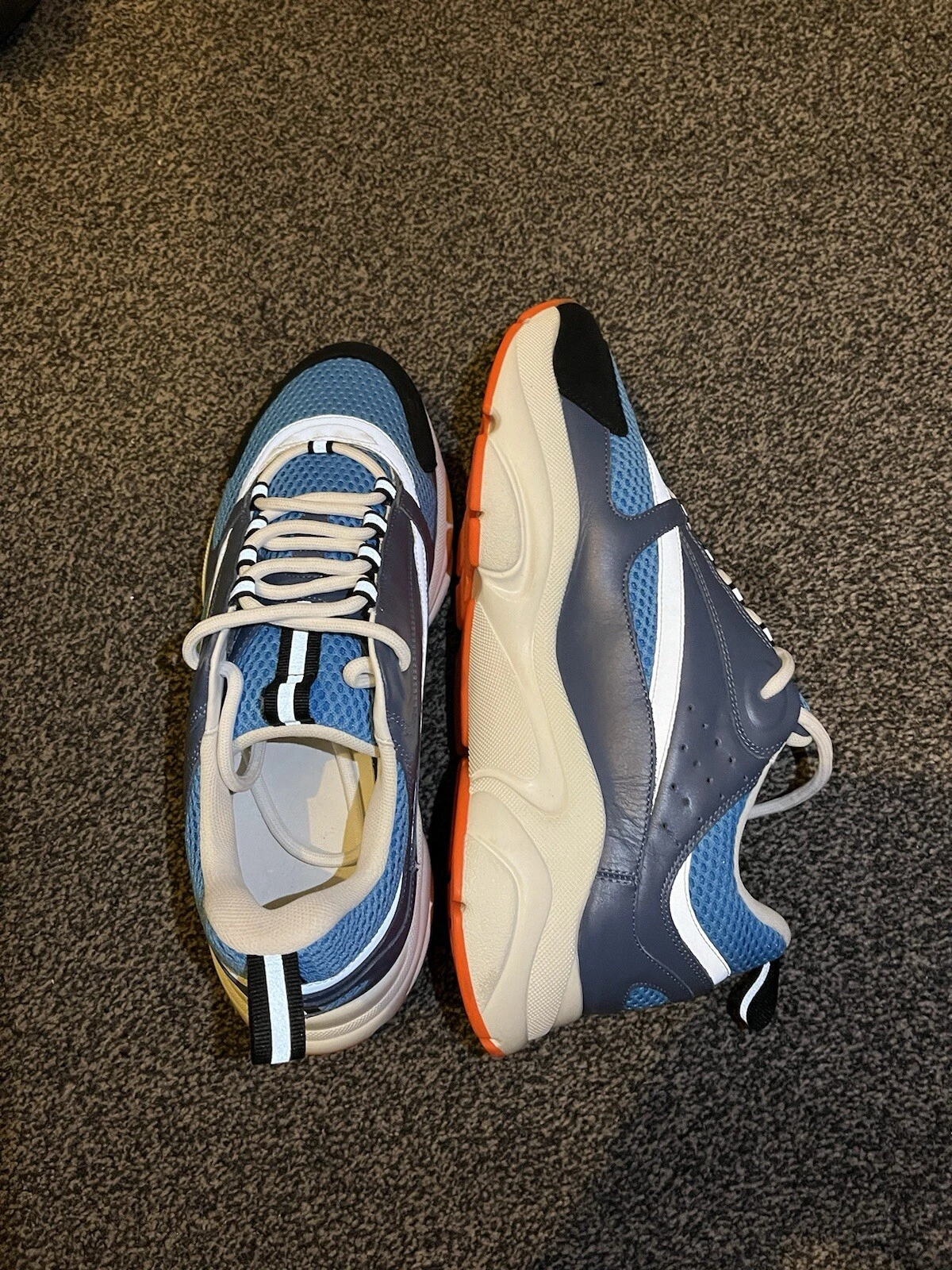 BASKETS CHRISTIAN DIOR B22 BLEU ORANGE 3M UK 10 43 BASKETS COUREURS