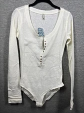 NEW Intimately Free People Dylan Thermal Bodysuit Ivory Size S