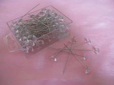 Diamante pins 2.5" pack of 100. Pins for weddings flowers buttonholes or crafts
