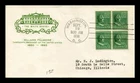 MILLARD FILLMORE PRESIDENTIAL SERIES FDC SCOTT 818 BLOCK OF 4 HF CACHET US COVER