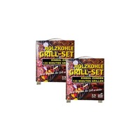 Sdk Holzkohle Grill Set 2,5Kg Bbq Kohle FüR Grill Smoker Camping
