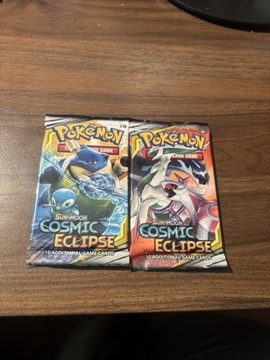 Lot of 2 Pokémon Sun & Moon Cosmic Eclipse Packs Sealed
