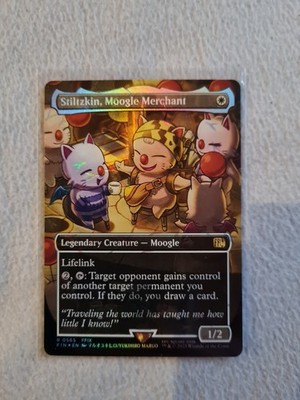 MTG Final Fantasy Holiday Release Chocobo Foil Stiltzkin, Moogle Merchant (NM)