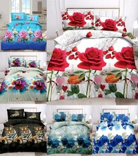 3D-Druck Blumen Tiger Bettbezug Kissenbezüge 2/3pcs Bettwäsche-Set Single Double