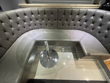Booth Seating In Elephant Grey faux leather  