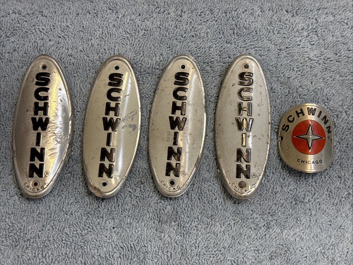 Schwinn Bicycle Head Badge collection set of Badges -various  conditions[cac]