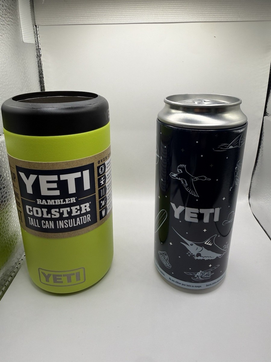 YETI Rambler Colster Tall Can Insulator Chartreuse 16oz Stainless