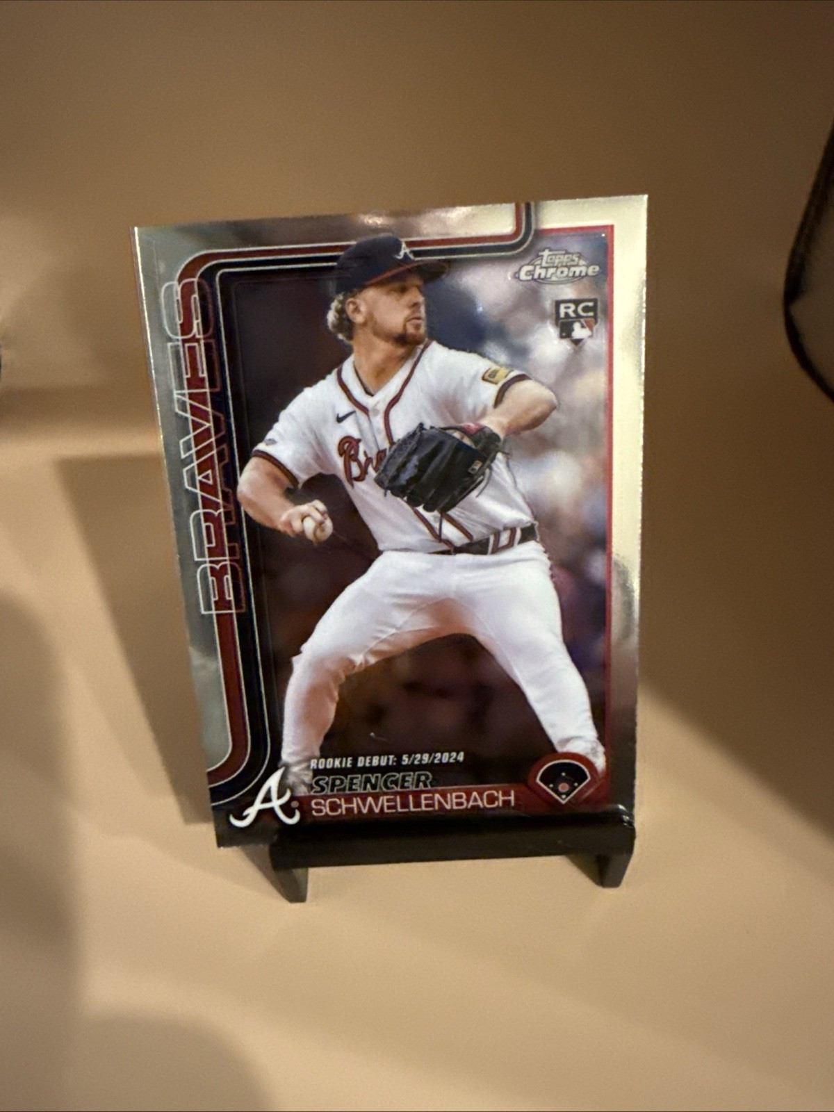 Spencer Schwellenbach 2025 Topps Chrome Update Refractor #USC132 Atlanta Braves