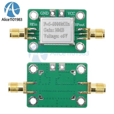 5M-6GHz DC 5V RF Broadband Signal Amplifier Board   20dB Power Module 50ohm #iw
