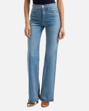 Veronica Beard Women's Blue Crosbie High Rise Wide Leg Pants Jeans Size 30